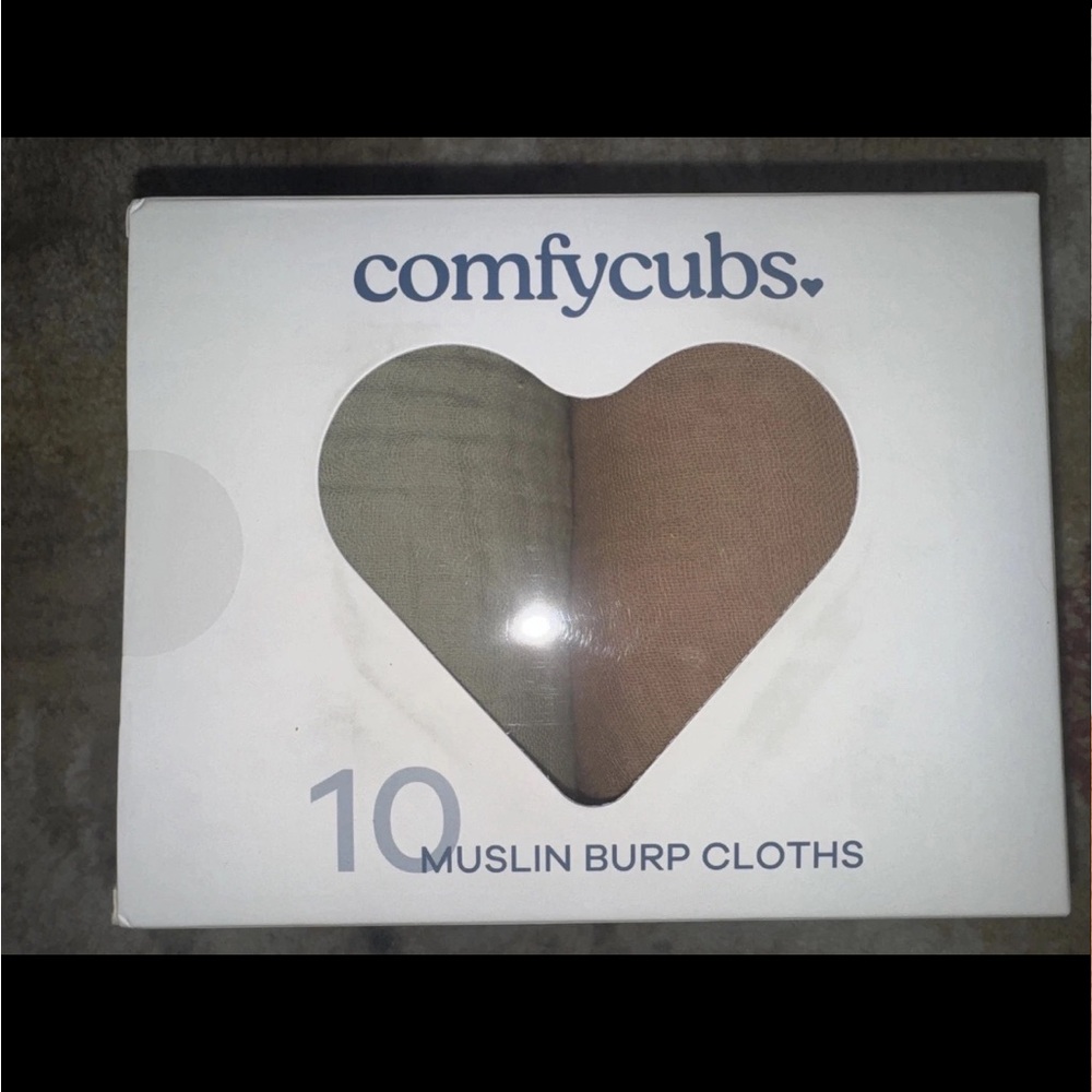 Comfy Cubs Muslin Burp Cloths Large 100% Cotton 10-Pack 20"X10", Multicolor